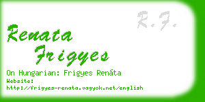 renata frigyes business card